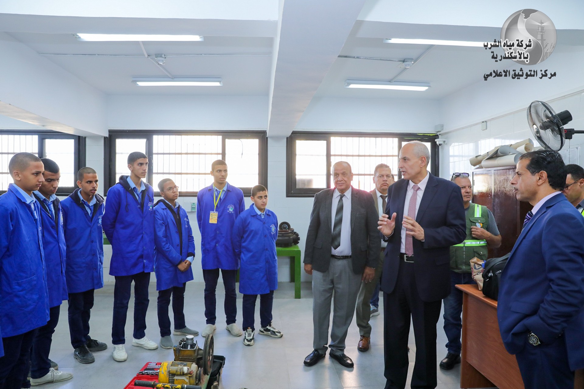 رئيس مياه الإسكندرية يتفقد المدرسة الثانوية الفنية ويشيد بجهود دعم التعليم الفني …