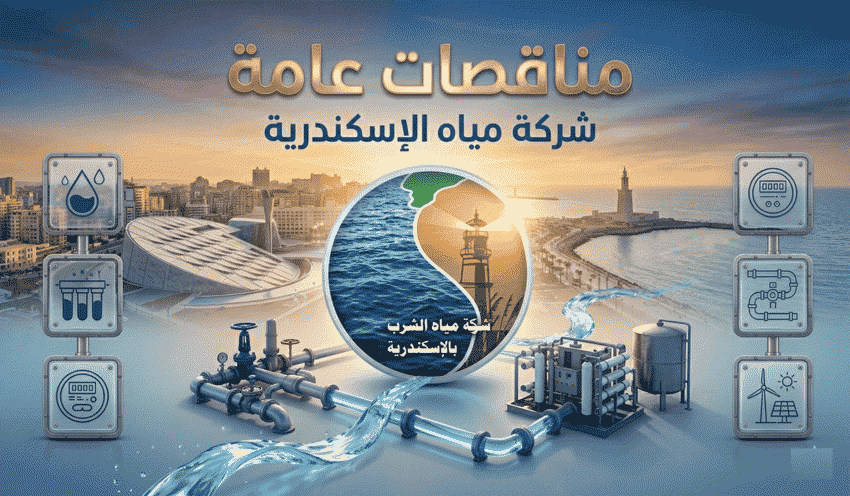 تعلن شركه مياه الشرب بالاسكندريه عن طرح المناقصات العامه الاتية (707 - 708 - 1/1650 )