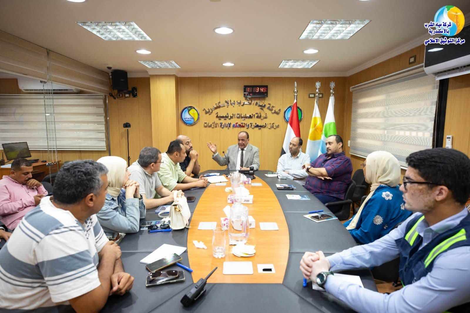 تعزيزًا للتحول الرقمي وتبادل الخبرات بين الشركات التابعة، مياه الإسكندرية تستقبل وفد شركة دمياط …